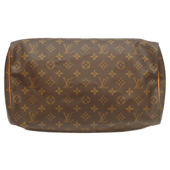 LOUIS VUITTON Authentic Brown Monogram Speedy 35 Boston Bag - Picture 4 of 13